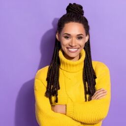 Braided long hairstyle